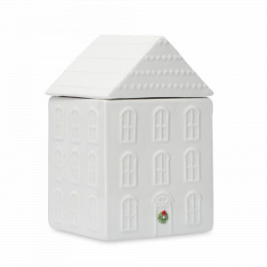 Емкость для хранения «Дом с венком», 17 см, 700 мл, фарфор, белый, серия Townlet, ANNA LAFARG, Китай, Townlet ANNA LAFARG