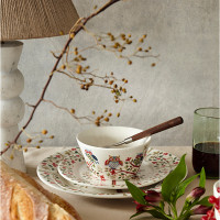 Салатник порционный Owl, 450 мл, 14 см, фарфор, белый, декор, серия Birds of Paradise, LIBERTY JONES, Россия_00814630036454415602.jpg