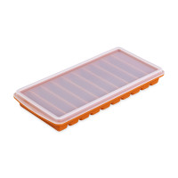 Форма с крышкой Ice sticks, на 10 ячеек 9.8 х 2 см, силикон, коричневый, серия Freeze, SMART SOLUTIONS, Китай