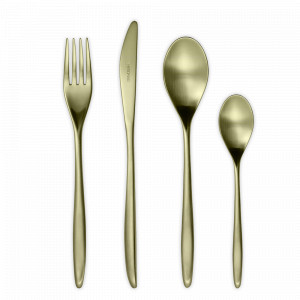 Набор столовых приборов 24 предмета, на 6 персон, нержавеющая сталь 18/10, шампань, серия Vinci, HERDMAR, Португалия, Подарочные столовые приборы