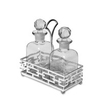 Набор сервировочный для масла Silver, 300 мл, никель, стекло, посеребрение, ROOMERS TABLEWARE, Нидерланды
