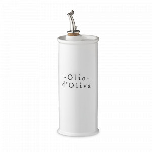 Бутылка для масла, 500 мл, керамика, декор, серия Bianca Easy, NUOVA CER, Италия, Bianca Easy NUOVA CER