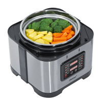 Мультиварка - скороварка, 5 л, нержавеющая сталь, пластик, стальной, черный, красный, STEBA, Германия_00805430065331143346.jpg