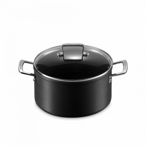 Кастрюля с крышкой, 6 л, 24 см, алюминий, черный, серия No Colour, LE CREUSET, Франция, LE CREUSET (Франция)