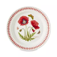 Тарелка обеденная «Мак», 25.5 см, фаянс, белый, декор, серия Botanic Garden, PORTMEIRION, Великобритания, 