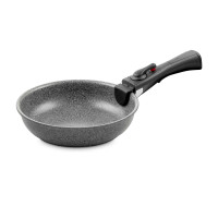 Сковорода с антипригарным покрытием со съемной ручкой, 24 см, алюминий, серый, серия Torre, BALLARINI, Италия