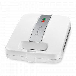 Сэндвичница, 27 х 32,5 х 10,5 см, пластик, белый, CLATRONIC, Германия, Вафельницы