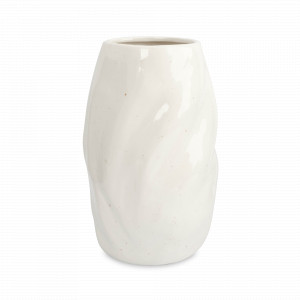 Ваза для цветов, 24 см, керамика, белый в крапинку, Мятый эффект, серия Event, ANNA LAFARG, Китай, Event ANNA LAFARG