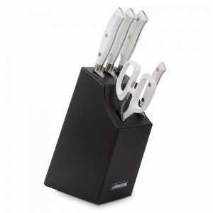 Набор кухонных ножей 5 предметов в подставке, серия Riviera Blanca, ARCOS, Испания, Скидка 25% на бренд Arcos