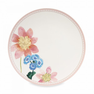 Тарелка обеденная, 27 см, фарфор, белый, розовый, серия Primula, MAXWELL WILLIAMS, Австралия, Тарелки обеденные