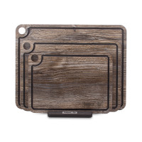 Набор разделочных досок, 3 штуки, на подставке, в подарочной коробке, дуб прованс, композитный материал, серия Elegance, ComposeEat, Россия