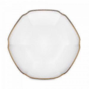 Блюдо, 38 см, фарфор, белый, золотой, серия Riva Gold, WALLENDORFER, Германия, WALLENDORFER (Германия)