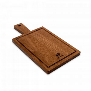 Доска разделочная дубовая с ручкой, 35 х 18 см, темно-коричневый, UNECA, Россия, Разделочная доска из дерева