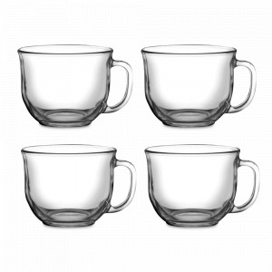 Набор из 4-х кружек, 475 мл, боросиликатное стекло, GLASSLOCK, Корея, Кружки