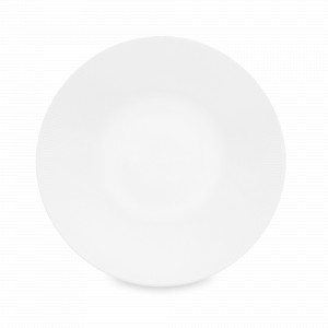 Тарелка обеденная, 28 см, костяной фарфор, белый, серия Плиссе, DECOR DE TABLE, Россия, Белые тарелки для сервировки