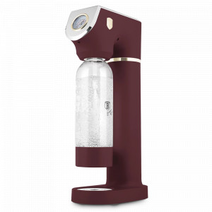 Сифон для газирования воды с 2 бутылками и барометром, нержавеющая сталь, пластик, матовый бордо, серия Leonardo, BERLINGER HAUS, Германия, BERLINGER HAUS (Венгрия)