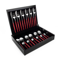 Набор столовых приборов на 6 персон, 24 предм., серия GOA matte red, CUTIPOL, Португалия_00802510063951434265.jpg