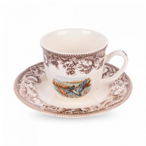 Пара чайная, 200 мл, фарфор, белый, декор, серия Haydon Grove, GRACE BY TUDOR, Великобритания, Чайные пары из фарфора