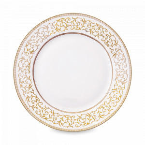 Тарелка обеденная, 27 см, фарфор, белый, золотой, серия Golden, Pozzi Milano 1876, Италия, Тарелки обеденные