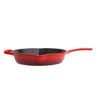 Чугунная эмалированная сковорода глубокая с толстым дном, 26 см, красный, LE CREUSET, Франция_00797800045797218125.jpg