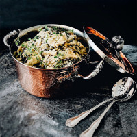 Медная кастрюля, диаметр: 20 см, объем: 3,5 л, крышка с посеребренной декорированной ручкой, серия Opus Cupra, RUFFONI, Италия_00803480057106772448.jpg