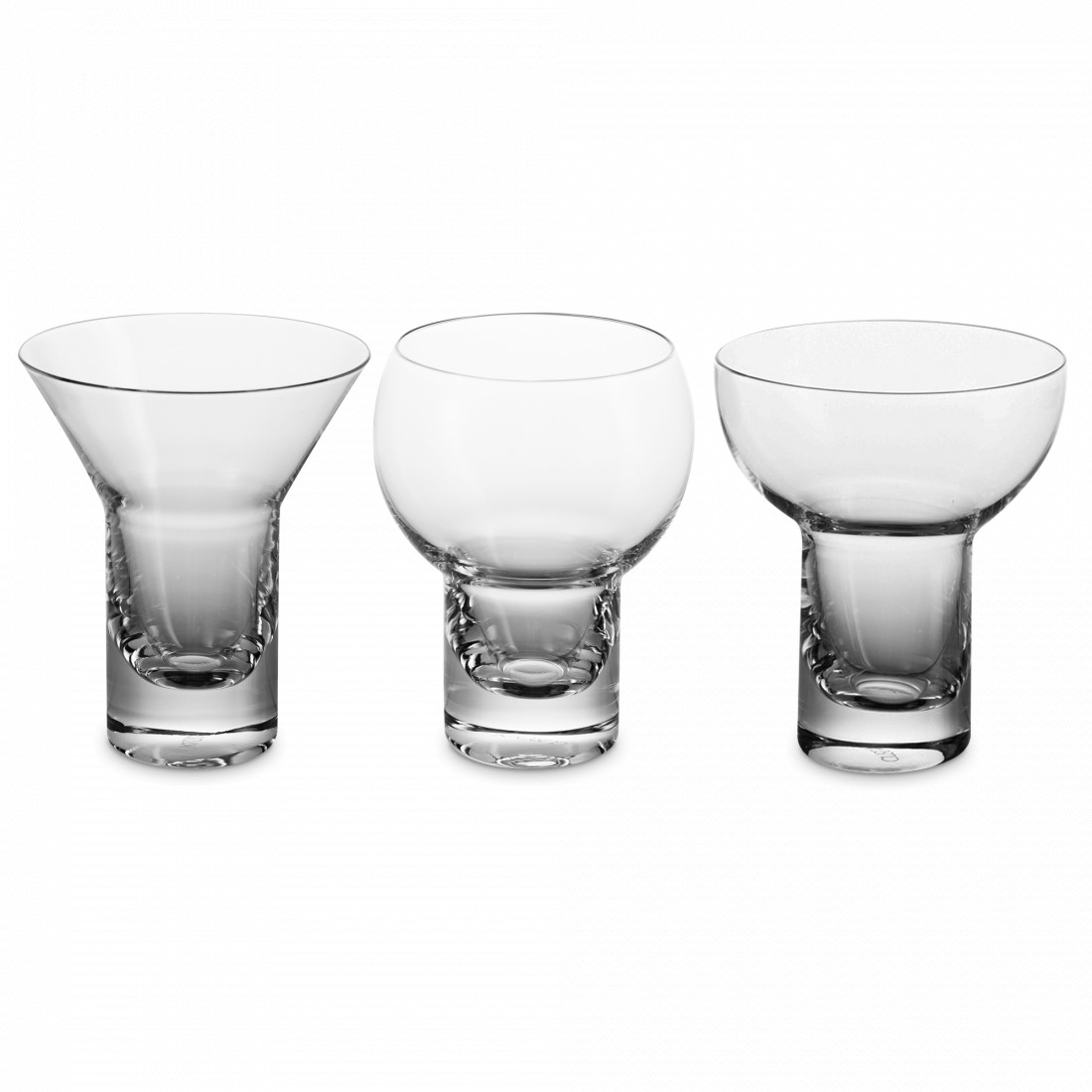 Набор из 3-х бокалов для коктейлей, 190 мл, 150 мл, 200 мл, стекло, серия Shake, KROSNO, Польша