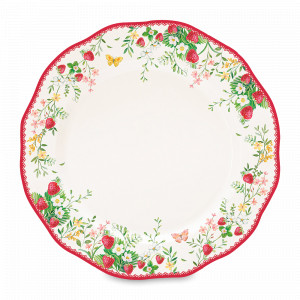 Тарелка обеденная, 28 см, фарфор, серия Jardin Des Fraises, EASY LIFE (R2S), Италия, Jardin Des Fraises EASY LIFE R2S