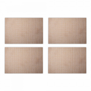 Набор из 4-х подстановочных прямоугольных салфеток, 33 х 48 см, пвх, бежевый, серия Ombre, WO HOME, Германия, Салфетки подстановочные