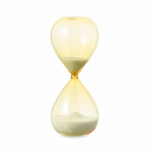Часы песочные Timeless, на 15 минут, стекло, желтый, BERGENSON BJORN, Великобритания, Предметы интерьера