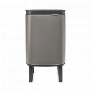 Контейнер для мусора на ножках, 4 л, нержавеющая сталь, платиновый, серия BO HI, BRABANTIA, Бельгия, Контейнеры для мусора Brabantia