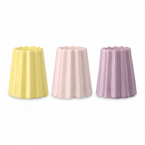 Набор из 3-х подcвечников Canele, 7.5 см, доломит, мультиколор, серия Easter Essential, TKANO, Россия, Подсвечники и канделябры