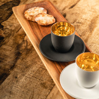 Чашка кофейная с блюдцем 100 мл, цвет-белый/золото, ручная работа, серия Cosmo, EISCH, Германия_00814470035044704394.jpg