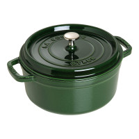 Кокот круглый, 3,8 л, 24 см, чугун, зеленый, серия La Cocotte, STAUB, Франция