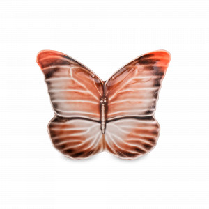 Тарелка десертная, 14.5 х 18 см, керамика, коричневый, декор, серия Cloudy Butterflies, Bordallo Pinheiro, Португалия, BORDALLO PINHEIRO (Португалия)