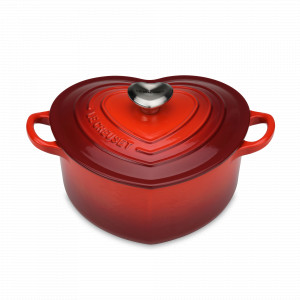 Кастрюля с крышкой «Сердце», 1,9 л, чугун, красный, серия Cerise, LE CREUSET, Франция, Чугунная посуда Le Creuset 