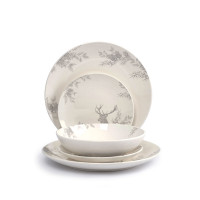 Сервиз обеденный на 6 персон «Олень и шишки», 18 предметов, керамика, белый, декор, серия Maral, ANNA LAFARG, Китай_00820930061210957288.jpg