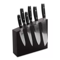 Набор из 6-ти кухонных ножей на подставке из дуба, серия RAN, YAXELL, Япония, 