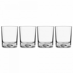Набор из 4-х стаканов для виски DOF, 400 мл, бессвинцовый хрусталь, серия On The Rocks, LUIGI BORMIOLI, Италия, Стаканы для виски и коньяка LUIGI BORMIOLI