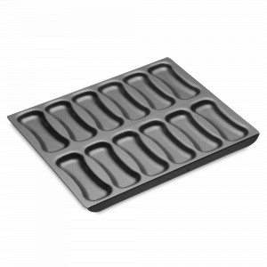 Форма для выпечки 12-ти эклеров с антипригарным покрытием, 31 х 25,5 см, сталь, графит, серия MasterClass, KITCHEN CRAFT, Великобритания, Формы для выпечки Kitchen Craft