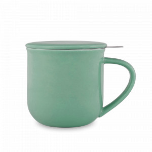 Кружка с ситечком и крышкой Eva, 350 мл, фарфор, нержавеющая сталь, зеленый, серия Minima, VIVA Scandinavia, Дания, Кружки с крышкой