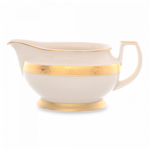 Соусник Cream Gold, 500 мл, фарфор, белый, золотой, серия Constanza 3064, FALKENPORZELLAN, Германия, Белые соусники
