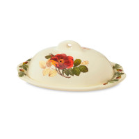 Масленка, 22,5 х 15,5 х 9,5 см, керамика, белый, декор, серия Regale, NUOVA CER, Италия