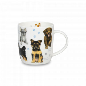 Кружка «Щенки», 400 мл, фарфор, декор, KOENITZ, Германия, Большие кружки