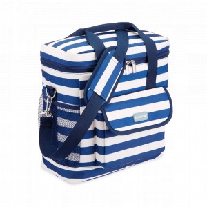 Термосумка, 19 х 30 х 27 см, полиэстер, белый, синий, KITCHEN CRAFT, Великобритания, Посуда для пикника