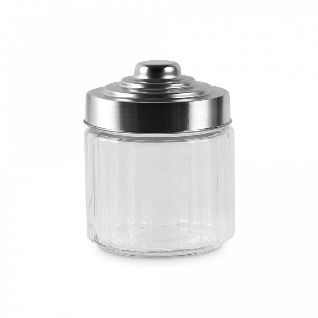 Банка для хранения, 0.8 л, стекло, нержавеющая сталь, HOMEFEEL, Россия