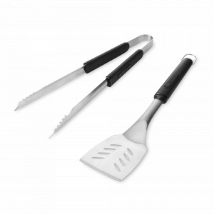 Набор из лопатки и щипцов для гриля и BBQ, 61.5 см, нержавеющая сталь, пластик, черный, серия MasterClass, KITCHEN CRAFT, Великобритания, Кухонные принадлежности Kitchen Craft