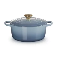 Кастрюля с крышкой, 4,2 л, 24 см, серо-голубой, серия Chambray, LE CREUSET, Франция, 