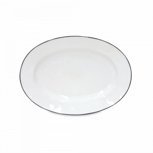 Блюдо овальное White/Blue, 30 х 21.6 см, керамика, белый, синий, серия Beja, COSTA NOVA, Португалия, Beja COSTA NOVA