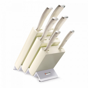 Набор кухонных ножей 6 предметов в подставке, серия Ikon Cream White, WUESTHOF, Золинген, Германия, Набор ножей накири
