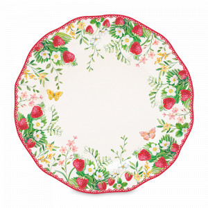 Тарелка десертная, 20 см, фарфор, серия Jardin Des Fraises, EASY LIFE (R2S), Италия, Jardin Des Fraises EASY LIFE R2S